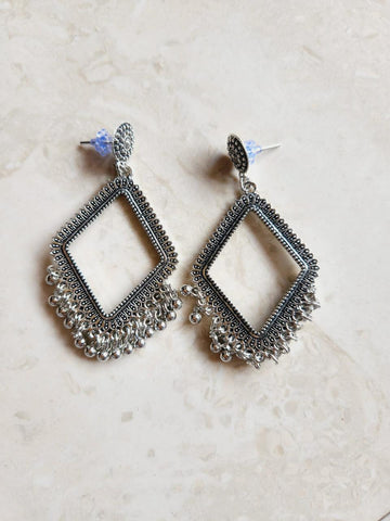 Resin jhumka base silver