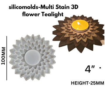 Mandala style with step t-light mould