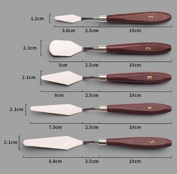 5 pieces palate knife set Resin tools