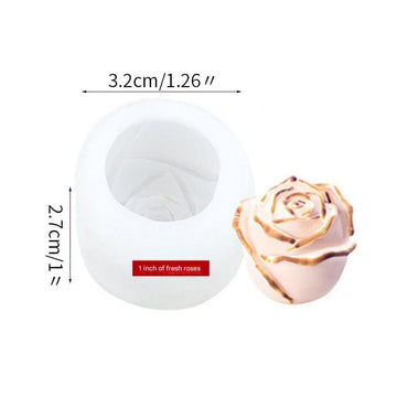 Small rose Flower Candle Mould