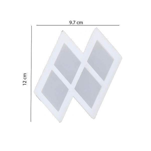 4 cavity Kaju Karli Candle Mould - Mithai Mould