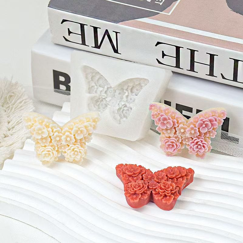 3D Flower Butterfly Candle Mould