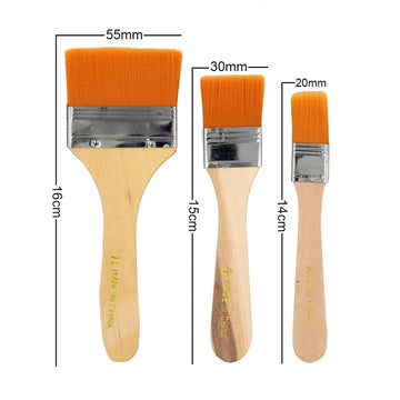 3 pieces flat brush set