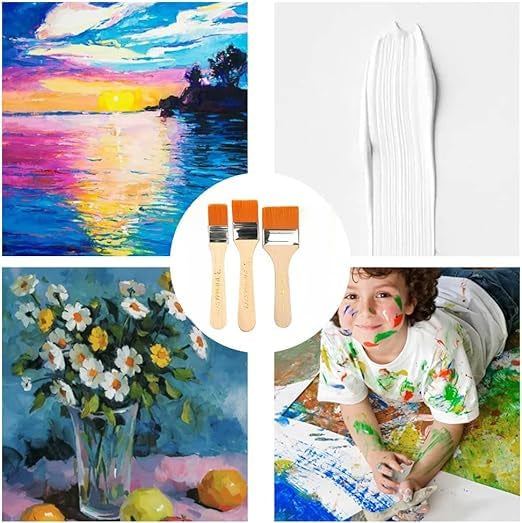 3 pieces flat brush set