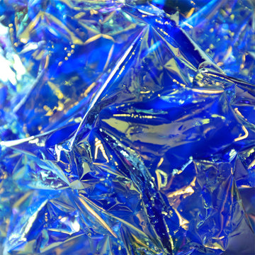 Holographic opal sheet blue