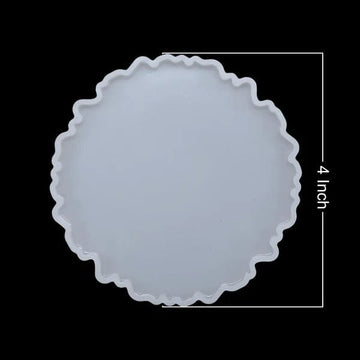 4 inch agate round  coaster mould