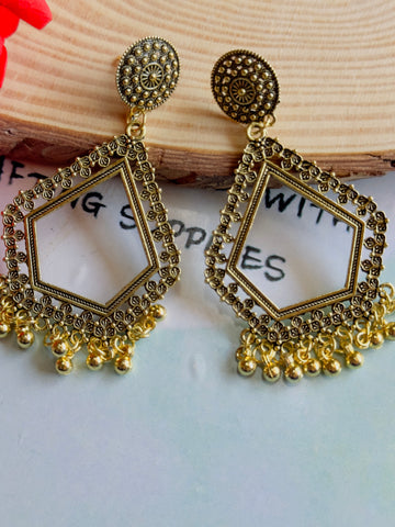 Resin jhumka base golden