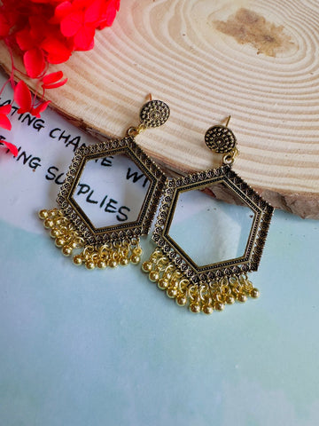 Resin jhumka base golden