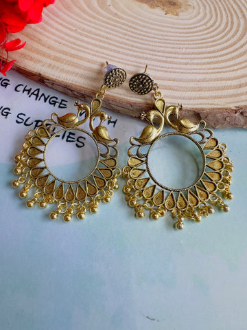 Resin jhumkha base golden