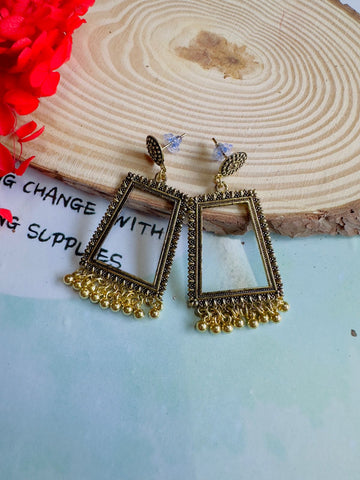 Resin jhumka base golden
