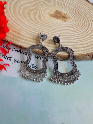 Resin jhumka base silver
