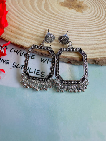 Resin jhumka base silver