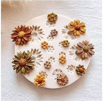 13 Cavities 3D Flower Mould