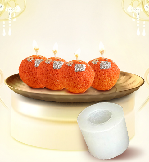 Small bindi Laddoo Candle Mould - Mithai Mould