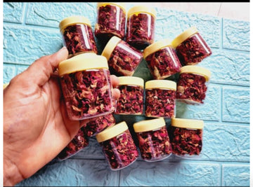 Rose petals jar