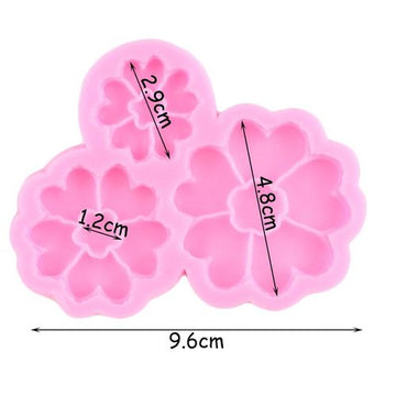 3 in 1 3D flower mould