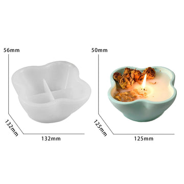 Petal shape candle bowl mould