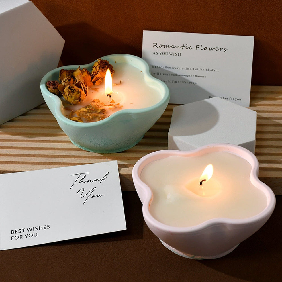 Petal shape candle bowl mould