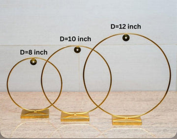 Metal hoop stand