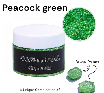 Peacock Green Holo Flare Pastel Pigment