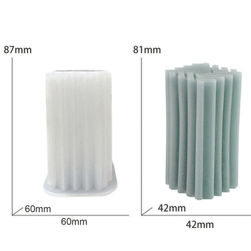 Striped square candle mould