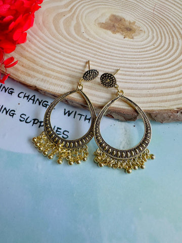 Resin jhumka base golden