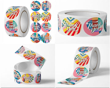 Thank you sticker tape roll