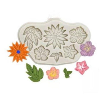 6 in 1 3D flower mould