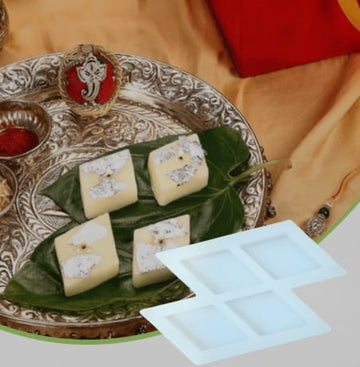 4 cavity Kaju Karli Candle Mould - Mithai Mould