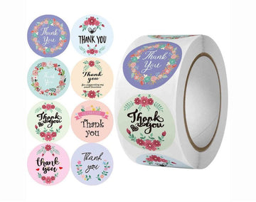 Thank you sticker tape roll