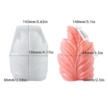 Leaf candle mould