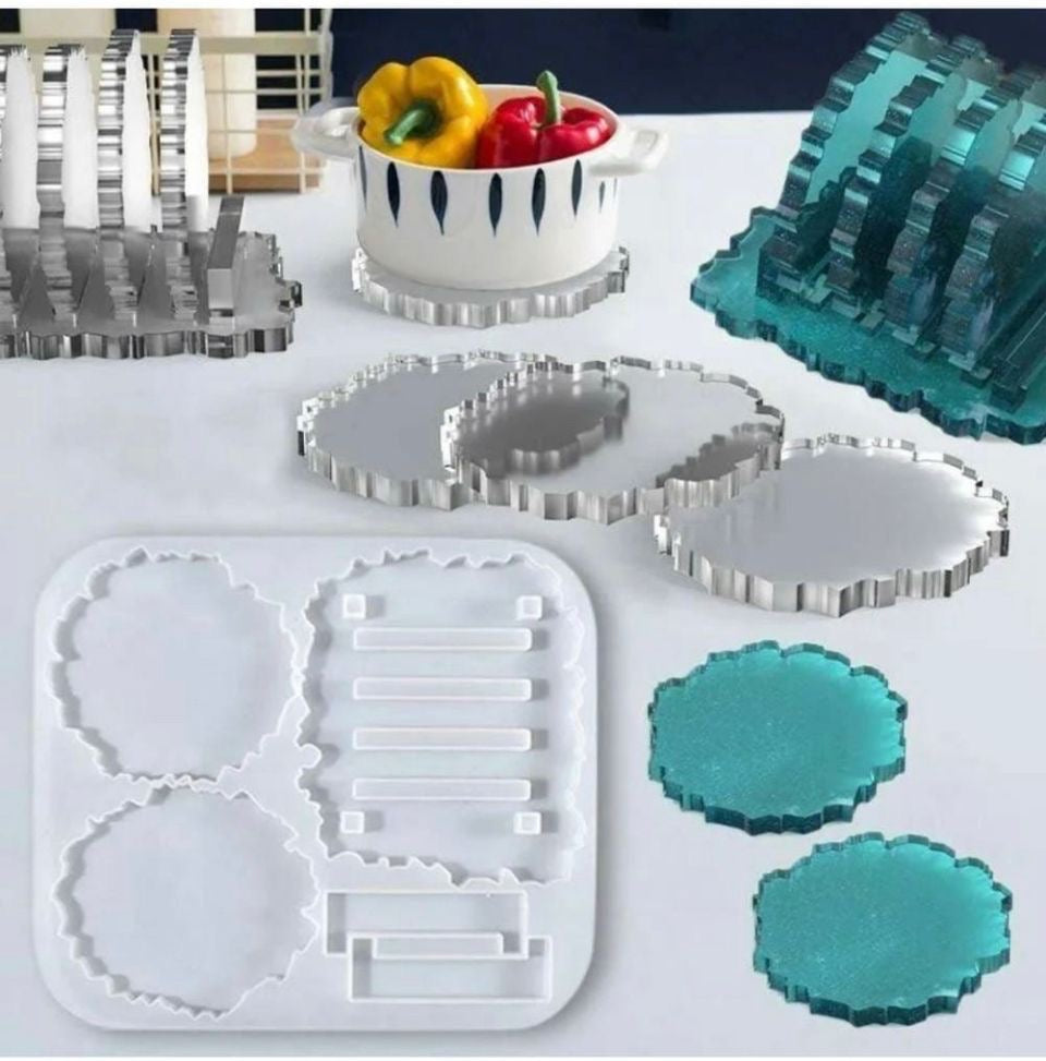 Agate coaster with coaster stand mould