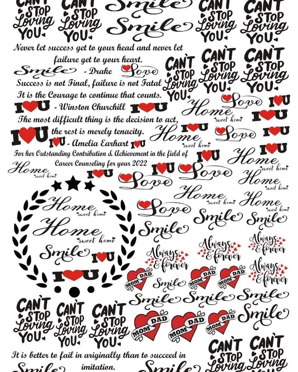 Valentines Resin color sticker