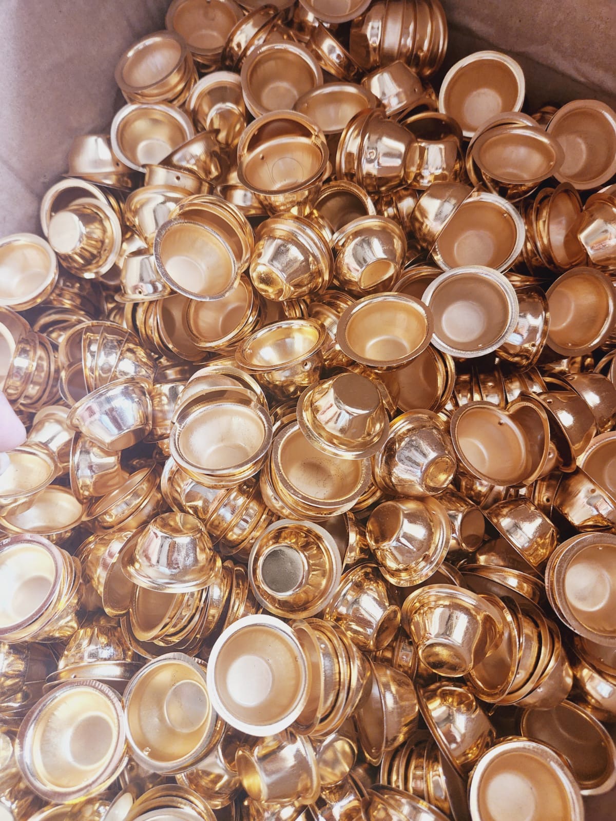 Golden metal Katori for Pooja plate