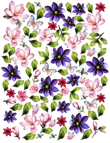 Seamless Floral Pattern Resin color sticker