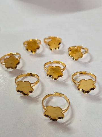 Finger ring bezel golden
