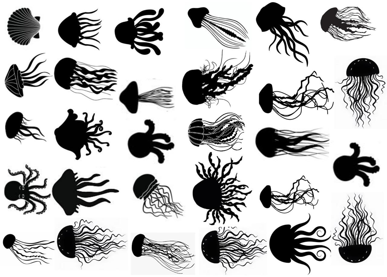 Jellyfish Resin color sticker