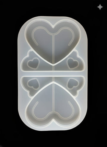 2 cavity heart with stand mould