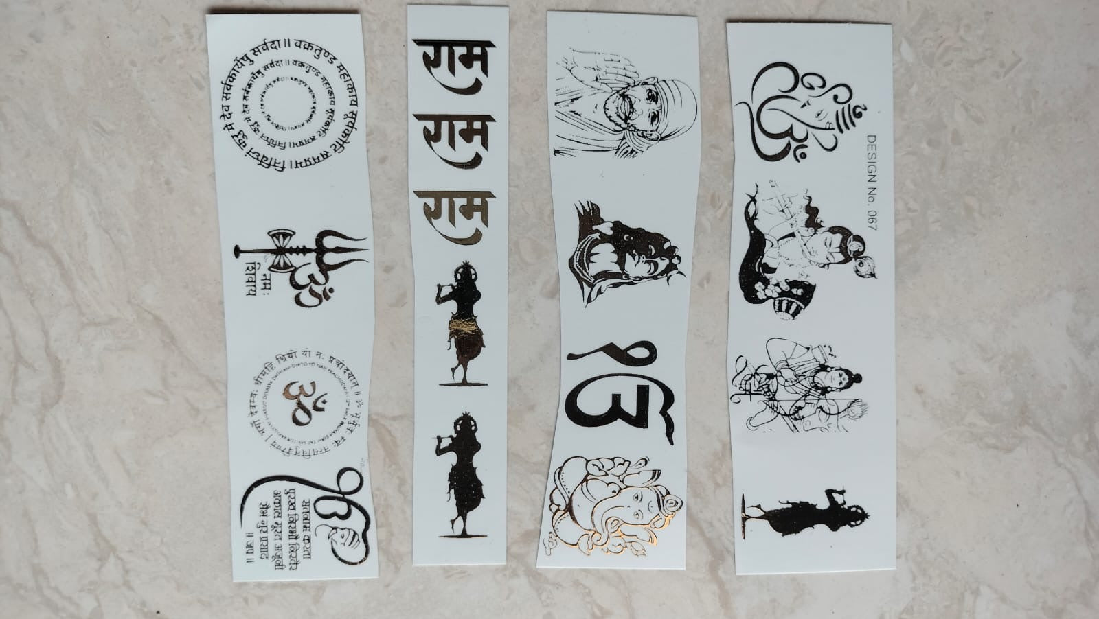 All religion god design Golden Embossed stickers