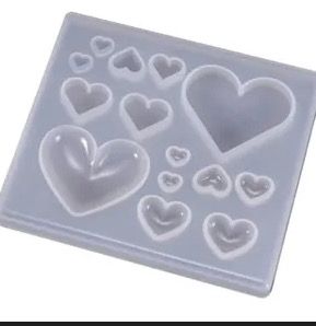 14 cavities mini heart mould