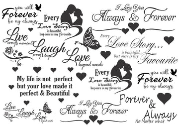 Love Symbols Resin color sticker