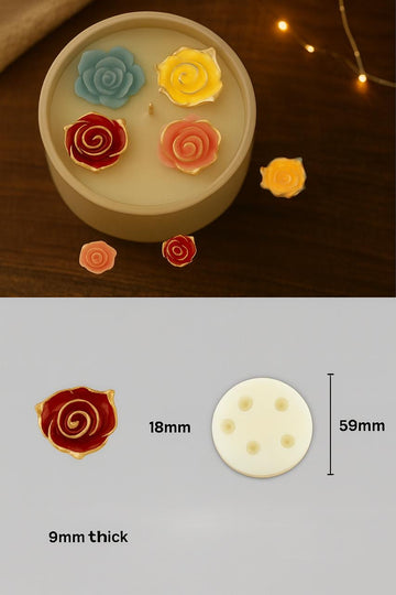 5 Cavity Mini Rose Flower Mould