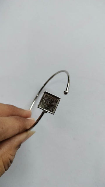 Kada Or Bracelet Base For Resin silver