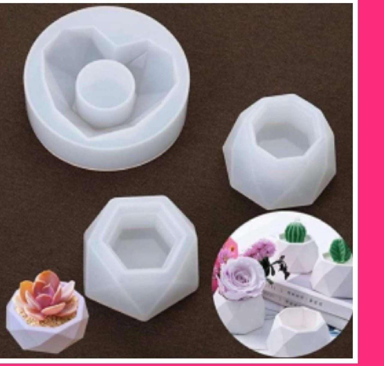 3 pieces T-light or vase mould set