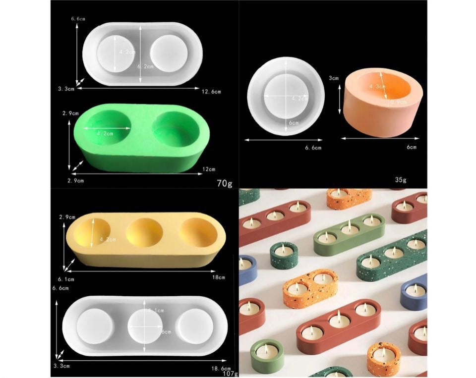 3 pieces T-light  mould set