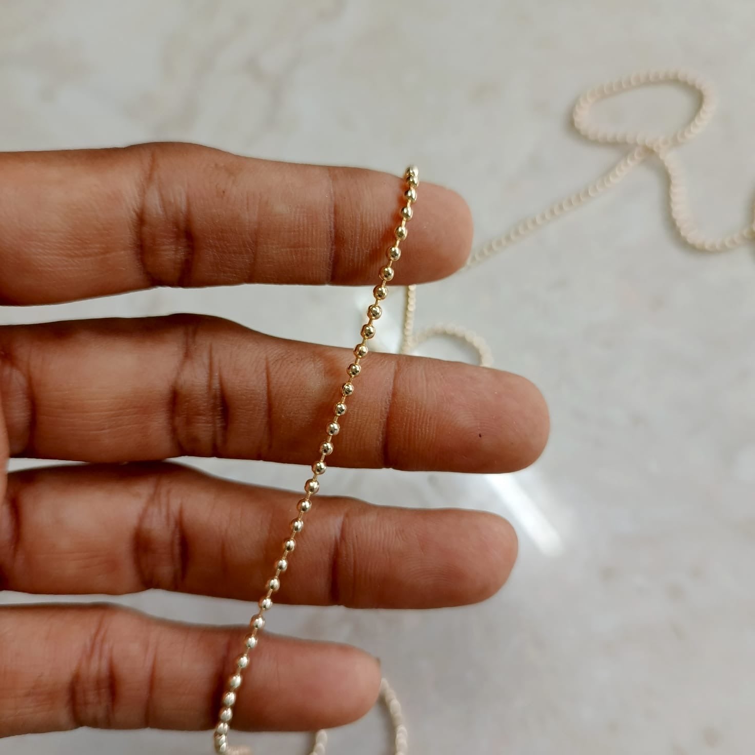 Golden beads chain