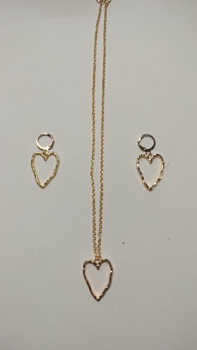 Earring Pendant Bezel Set Golden