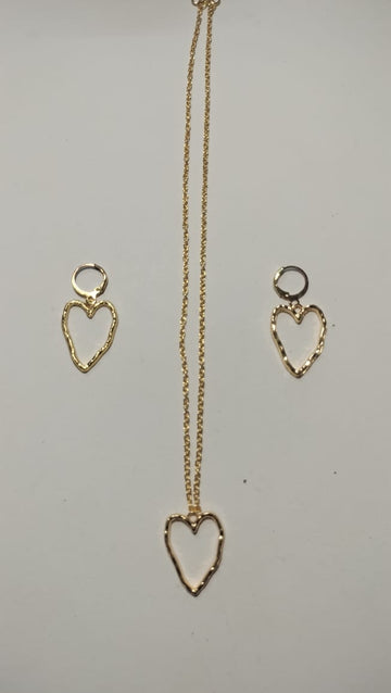 Earring Pendant Bezel Set Golden