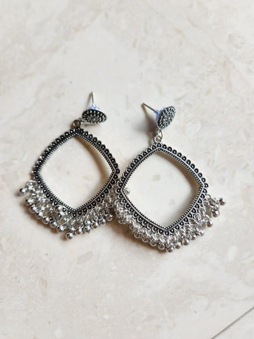 Resin jhumka base silver