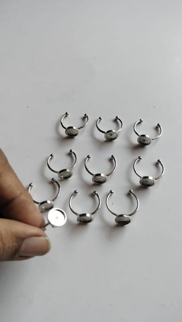 10 pieces Round shape  ring base for resin